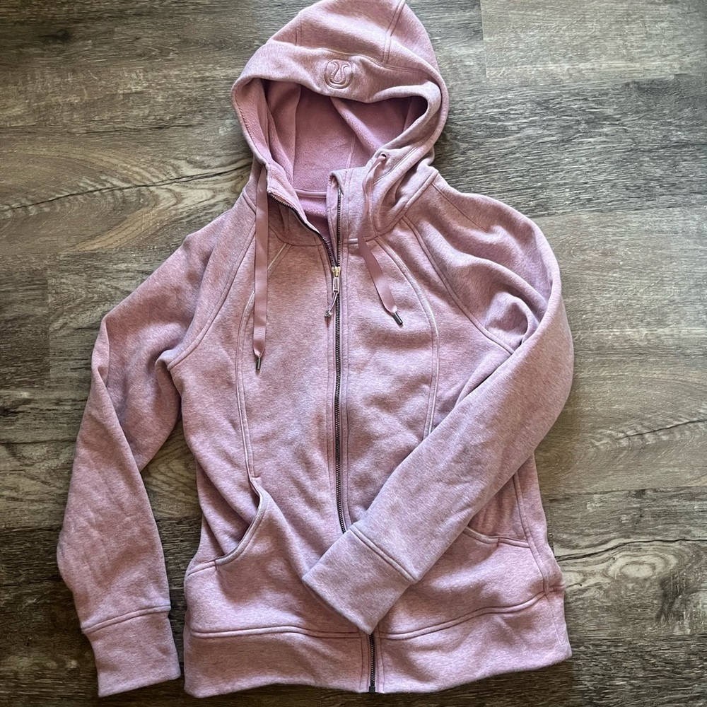 Women's Pink Full Zip Scuba Hoodie